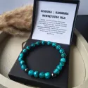 BRANSOLETKA MĘSKA DLA NIEGO TURKUS HEMATYT OCHRONA HARMONIA